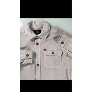 Buffalo David Bitton JEREMIAS Mens‎ Medium Tan Corduroy Shirt Jacket W/pockets